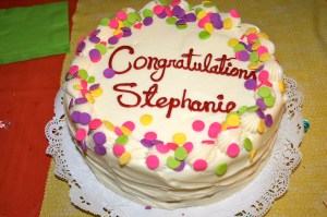 I realize this photo would be more helpful if it were a side view of a slice, but this will have to do!